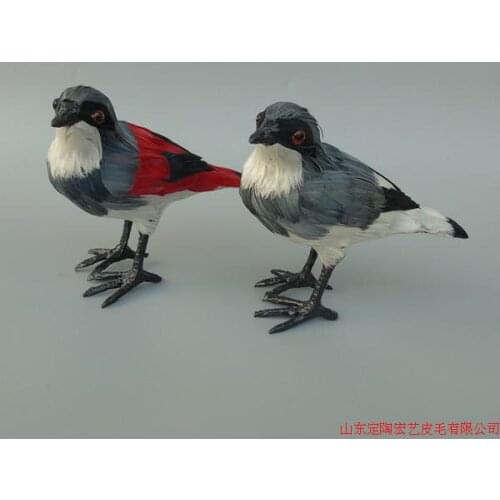 Simulation cute shrike 17x15cm model polyethylene&furs bird model home decoration props ,model gift d520