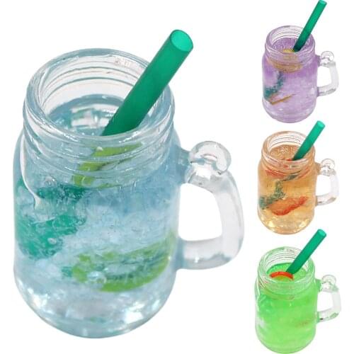 Creative Mini Kettle Keychain Simulated Food Drink Cup Pendant Gift Bag Ornament