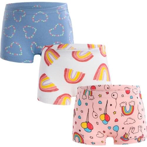 Girls Underwear Childrens Cotton Girls Shorts Big Childrens Developmental Triangle Pants Flat Angle Thin Style Kids Panties