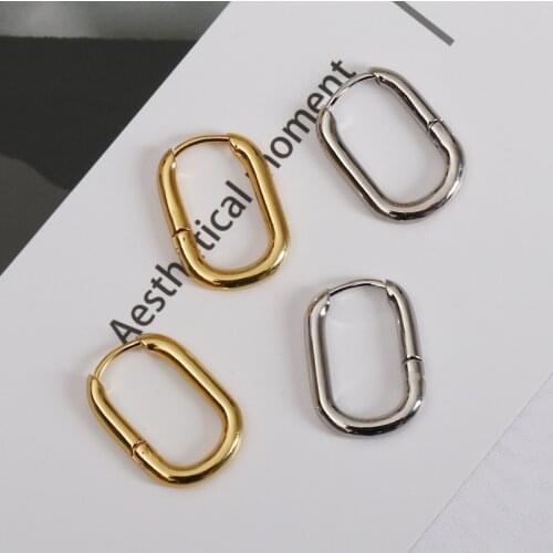 2020 New Trendy U-shaped Gold Metal Geometric Vintage Earrings Hot Sale for Women Men Party Jewelry