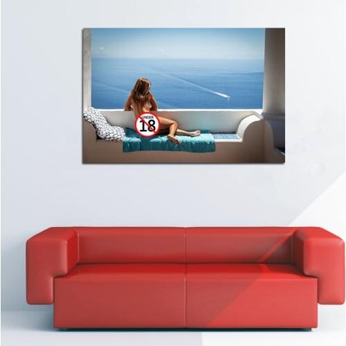 Posters and Prints Seascape Beautiful Girl HD Wall Picture Art Poster Canvas Painting Decorative Home Decor