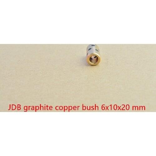 6mm bearing 6mm x10mm x20mm linear graphite copper set bearing copper bushing oil self-lubricating bearing JDB 6x10x20 1pcs