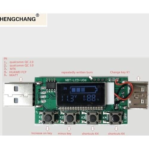 QC2.0 QC3.0 Decoy MTK FCP Test Board Fast Charge Aging Plate Detector USB voltage current test table