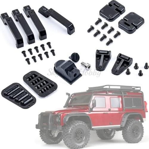Rubber Hood Hinge Oil Tank Mouth Door Handle Plastic Intake Grille For 1/10 RC Crawler TRX4 RC4WD D90 D110 Axial SCX10 Parts