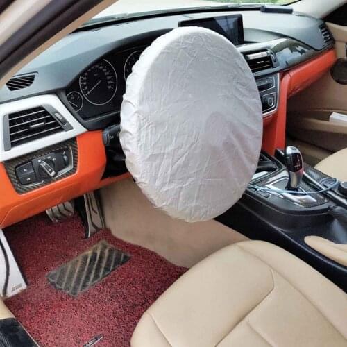 Auto Car Steering Wheel Sunshade Silver Coated Cloth Steering Wheel Cover Sunscreen Insulation Side Sun Shade