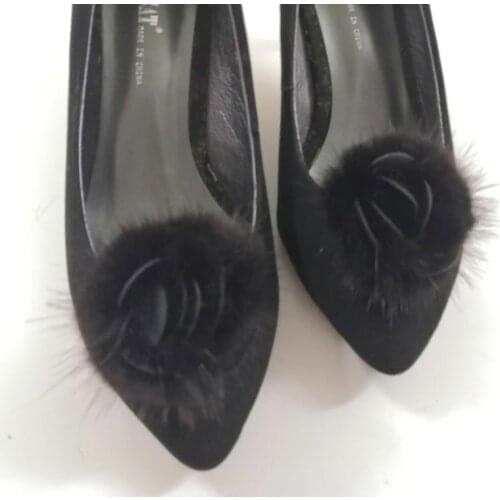 Special Price 1 Pair detachable Wedding Bridal Faux Fur Shoes Clip Shoes Decoration Embelishment # SH2020013