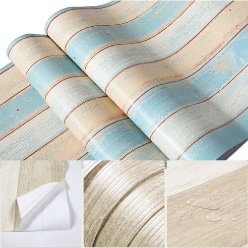 Vinyl Contact Paper Wood Pattern Waterproof Self Adhesive Wallpaper for Bedroom Drawer Wall Sticker Furniture Home Improvement