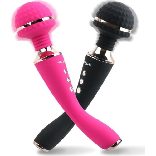 Heated Magic Wand Vibrator For Woman Clitoris Stimulator Anal Vigina Massager Strong Dildo Sex Toy Adult Couple Tool Erotic Shop