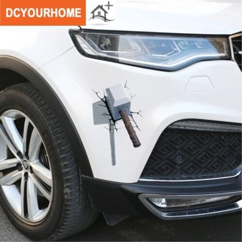 1pcs 3D crack through wall stickers Thor Thor Creative Car Sticker Body decoration stickers