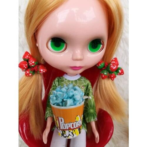 2pcs Doll Accessories Popcorn for blyth 1/6 30cm gift toy doll photography props mini blyth doll accessory for barbie