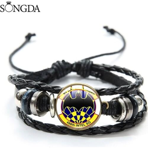 2020 Vintage Russian Special Purpose Detachments Symbol Bracelets Punk Wrap Wristband Fashion Woven Leather Bracelet Accessorie