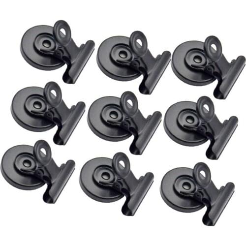 300Pcs Magnetic Clips Duty Magnet Clips for Fridge Black Magnets with Clips Strong for Whiteboard Office Classroom Refrigerator