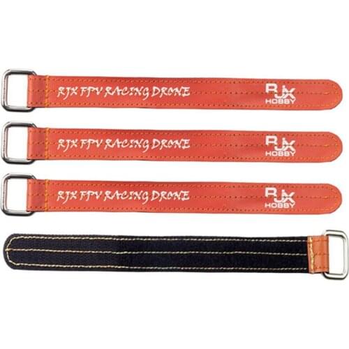 4 PCS 4x RJX Magic Tie Down Anti-skid Anti-slip Battery Strap Belt with Metal Clasp for RC Drones Lipo Battery Rechargeable DIY