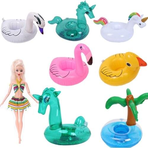 Doll Accessories Fit Barbies Mini Swimming Ring Barbies Sunbathing On The Water Cute&Cartoon style Best Gift For Our Generations