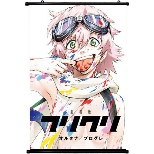 Anime poster FLCL Fooly Cooly Progressive Haruhara Haruko Wall Scroll Painting Art Prints Home Room Decoration 60*40 90*60