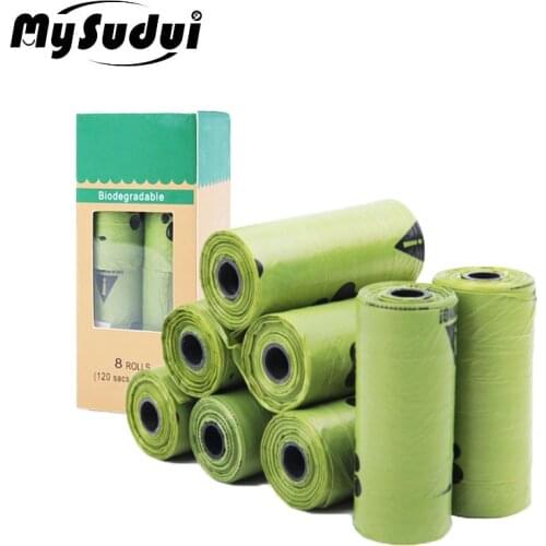 MySudui Rolls Biodegradable Pet Dog Poop Bags Earth-Friendly Garbage Bag Leakproof Doggie Waste Trash Bags Outdoor Cleaning