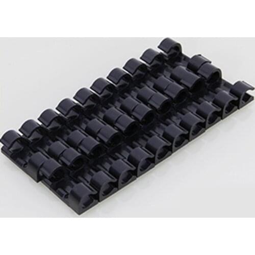 Hot 20pcs Multipurpose Home Useful Cable Drop Clip Wire Organizer 3 Colors USB Charger Cord Holder