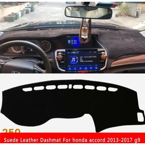 For Honda accord 2013 2014 2015 2016 2017 G9 Suede Leather Dashmat Dashboard Cover Pad Dash Mat Carpet Car-styling