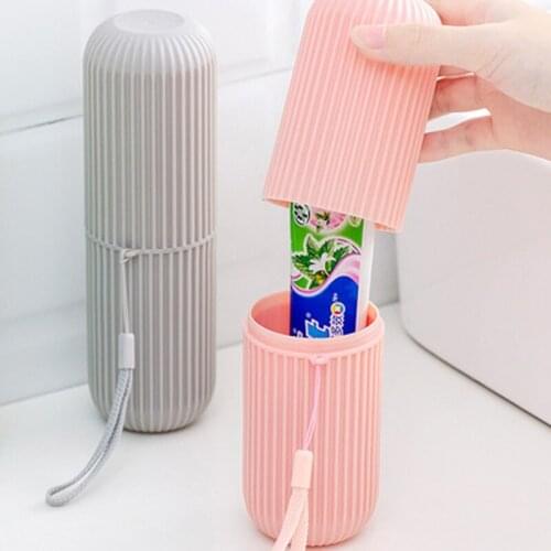 Travel portable couples toothbrush case Mouthwash cup Creative plastic Toothpaste and dental container To receive a cup