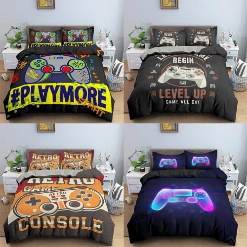 Gamepad Bedding Set 3D Duvet Cover Queen Size Personality Black Comforter Bed Cover Set Housse De Couette Bedclothes