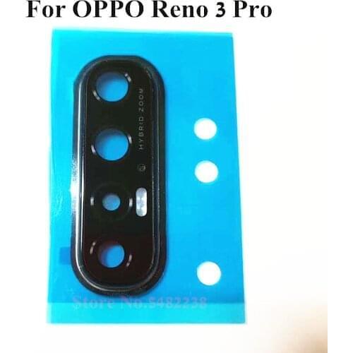 10pcs Original Rear Back Camera Glass Lens Cover For Oppo Reno 3 pro Camera Ring Frame Replacement parts