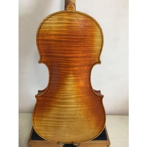 Master 4/4 violin 1PC Solid flamed maple back old sprue top handmade 04023
