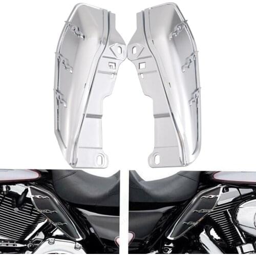 Motorcycle Chrome ABS Mid-Frame Engine Air Deflector Heat Shield Trim For Harley Touring Road Glide Trike 09-16