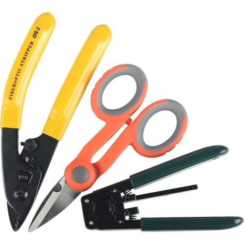 Stripper Set 3pcs/set CFS-2 pliers stripping pliers /Leather wire optical cable stripper / Kevlar scissors