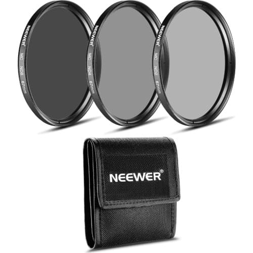 Neewer ND Filter Set (ND2 ND4 ND8)+Cleaning Cloth for CANON 18-135mm EF-S IS STM Lens/NIKON 18-105mm f/3.5-5.6 AF-S DXVR ED Lens