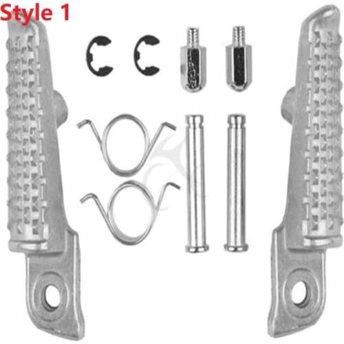 Front Footrest Pedals Foot Pegs For Honda CBR1000RR CBR1000 RR CB1000R CBR600RR 04-18 03 Silver Matt Black 4 style Motorcycle