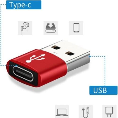1pcs Type C Female to USB Male Adapter For smart phone Converter For Macbook Air Pro
