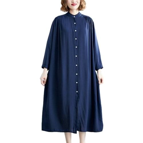 Oversize shirt dress women summer X-long blouse tops sun protection clothing female loose single-breasted large size shirts G927