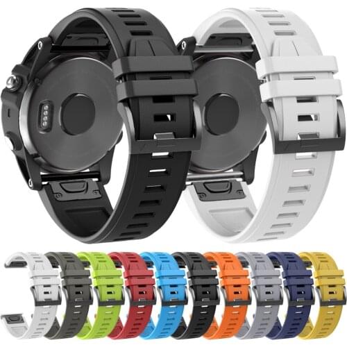 QuickFit 22mm 26mm Replace Silicone Strap For Garmin Fenix 6 6X Pro/5X Plus/TACTIX DELTA/Descent Mk2i Mk2/Enduro/945 Watch Band