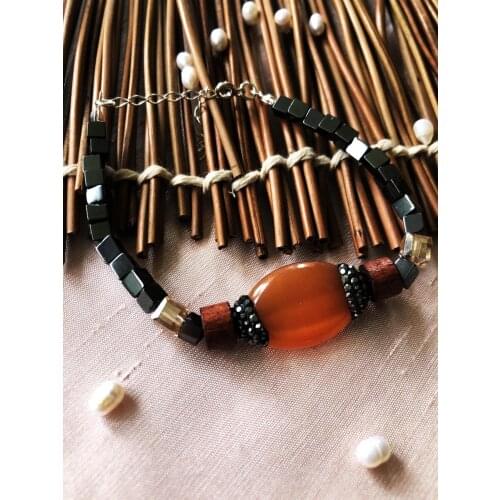 Dr Stone Luxury collection with Cat 'S Eye, Crystal and Hematite Stone 925 Sterling Silver Women Handmade Bracelet LXDR55