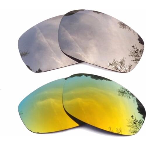 Silver Mirrored & 24K Gold Mirrored Polarized Replacement Lenses for Jawbone Frame 100% UVA & UVB