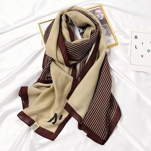 Design Hot Print Spring Women Scarf Cotton-Linen Hijab Large Flower Striped Shawl Wraps Bandanas Foulard Femme Pashmina Echarpe
