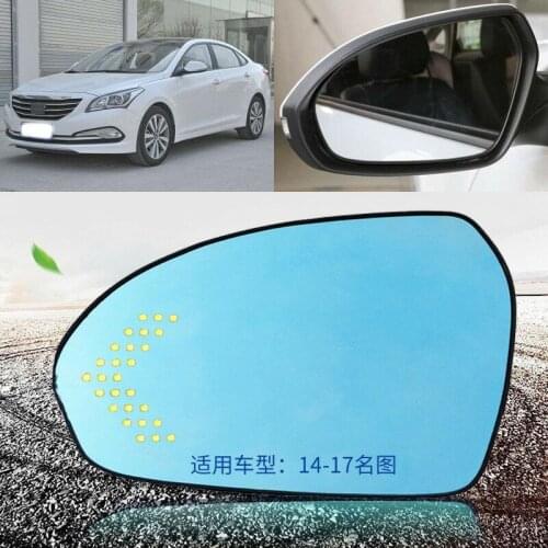 Blue mirror For Hyundai MISTRA Car Rearview Mirror Glare Proof Blue Glasses Led Lamp Heated turn single lamp