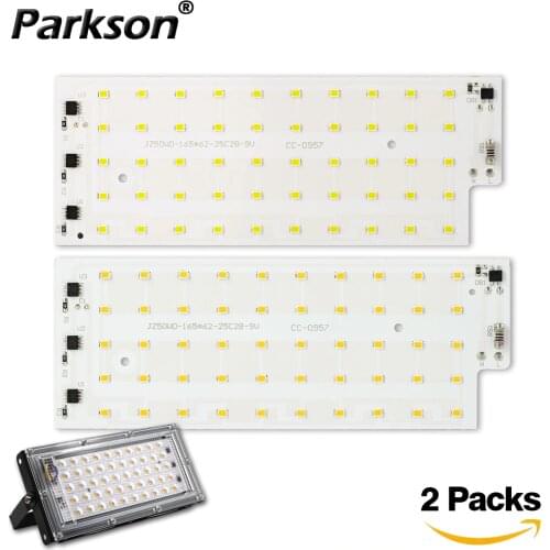 2pcs/lot LED Chip 50W 220V 240V SMD 2835 Not COB Diy 16562 Chip For LED Street Lamp Bulb Outdoor Lighting Floodlight Spotlight