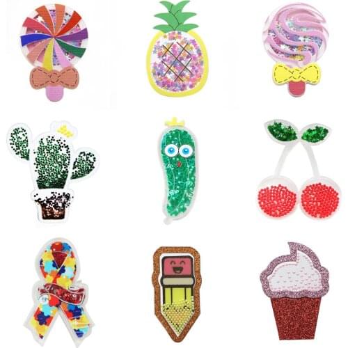 Cherry Cake Flower Quicksand Sequins Acrylic Planar Resin Shakers DIY Bow-knot Crafts Home Phone Case Home Decoration,1Yc19624