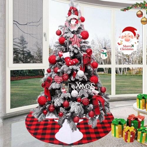 1 Pc 48 inch Christmas Tree Skirt Fashion Creative Decoration Elk Christmas Tree Dress Tree Wrap for Christmas Xmas Party