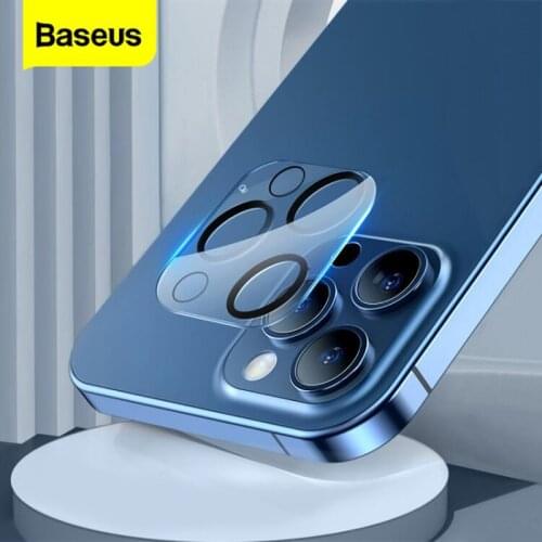 Baseus 2PCS Camera Lens Protector For iPhone 12 Pro Max 0.3mm Ultra Thin Tempered Glass Phone Lens Full Protective Flim Cover