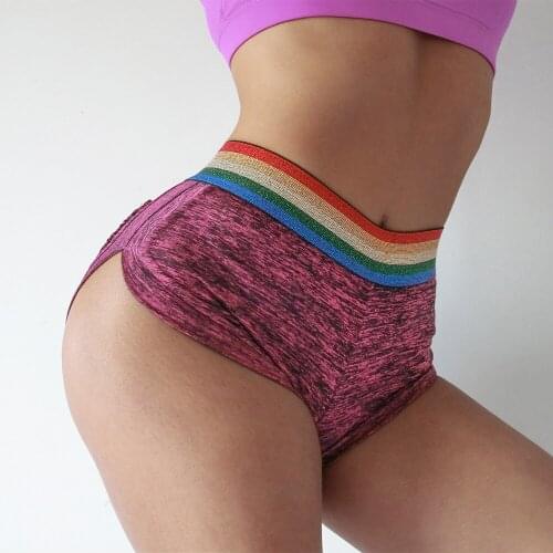 Woman High Waist Compression Workout Gym Yoga Sports Shorts For Women Sexy Tight Fitness Ladies Running Shorts Womens Sportwear