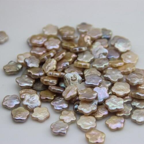 10-12mm Big Size Natural Freshwater Pearl Beads, Loose Flower Shape Pearl Baroque Beads, Fashion Women Jewelry DIY Accessories