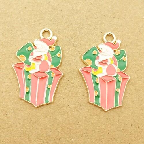 10pcs 21x32mm christmas father charm for jewelry making cute earring pendant bracelet necklace charms