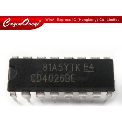 10pcs/lot CD4026BE CD4026 DIP-16 In Stock