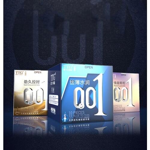 10pcs Ultra Thin Condoms Hyaluronic Acid Zero Thread Lasting Thin Grain Condom Intimate Sex Toy Products