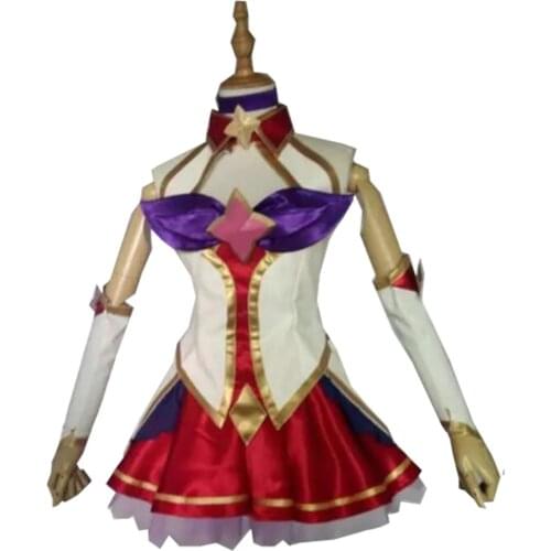 2017 Brand New Arrival Game LOL Cospaly Costumes Star Guardian Magica Nine-Tailed Fox Ahri Cosplay Costume Top Skirt Full Set