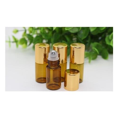 500 X 3ml amber glass roll on bottle, mini 3cc lovely perfume roller bottle for liquid oil use