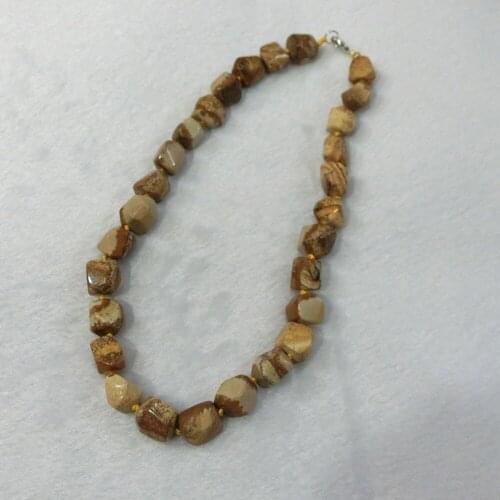 6pcs/lot Natural Quartz Stone Picasso Jaspers Onyx Colorful Choker Necklace Irregular String Energy Beaded Necklace Collar Free