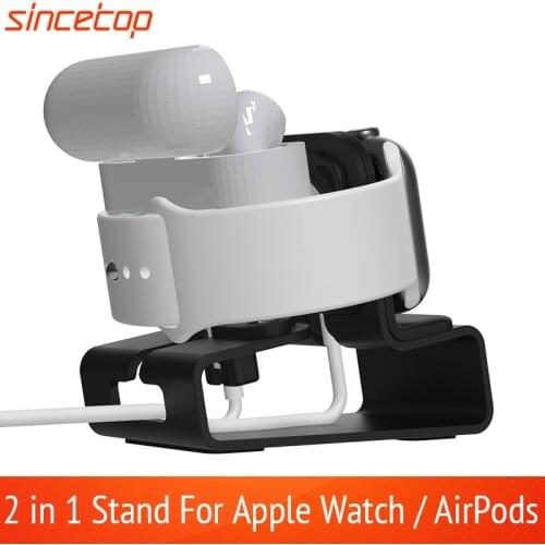Aluminum Stand for Apple Watch series1/2/3/4 Nightstand Mode integrated Cable Management Slot holder for iwatch 38 42 40 44 mm
